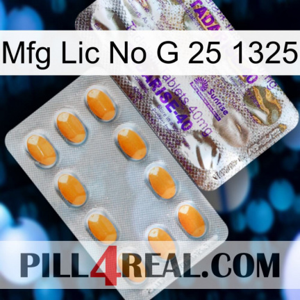 Mfg Lic No G 25 1325 new12